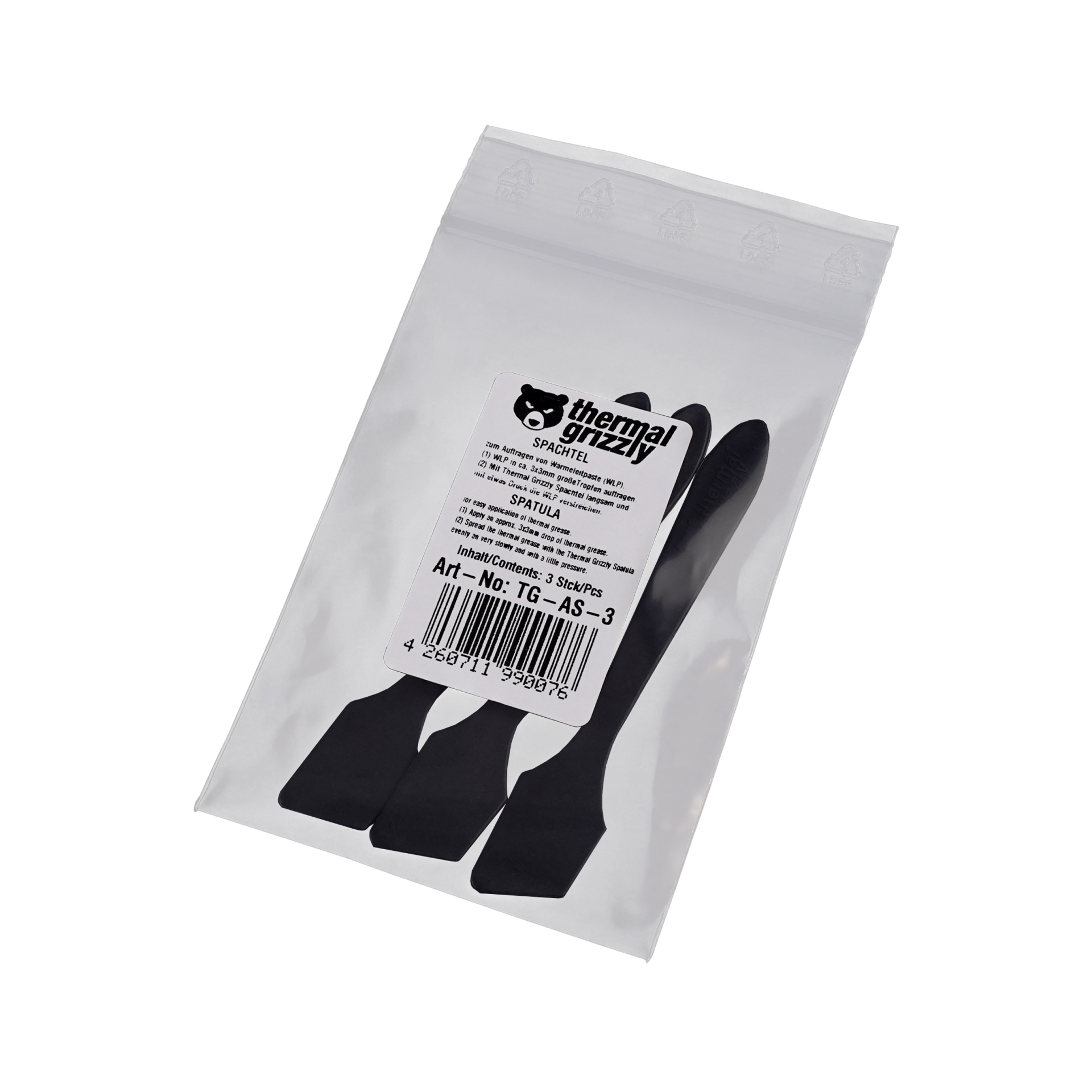 A large main feature product image of Thermal Grizzly Spatula - Thermal Compound Spreader (3pcs)