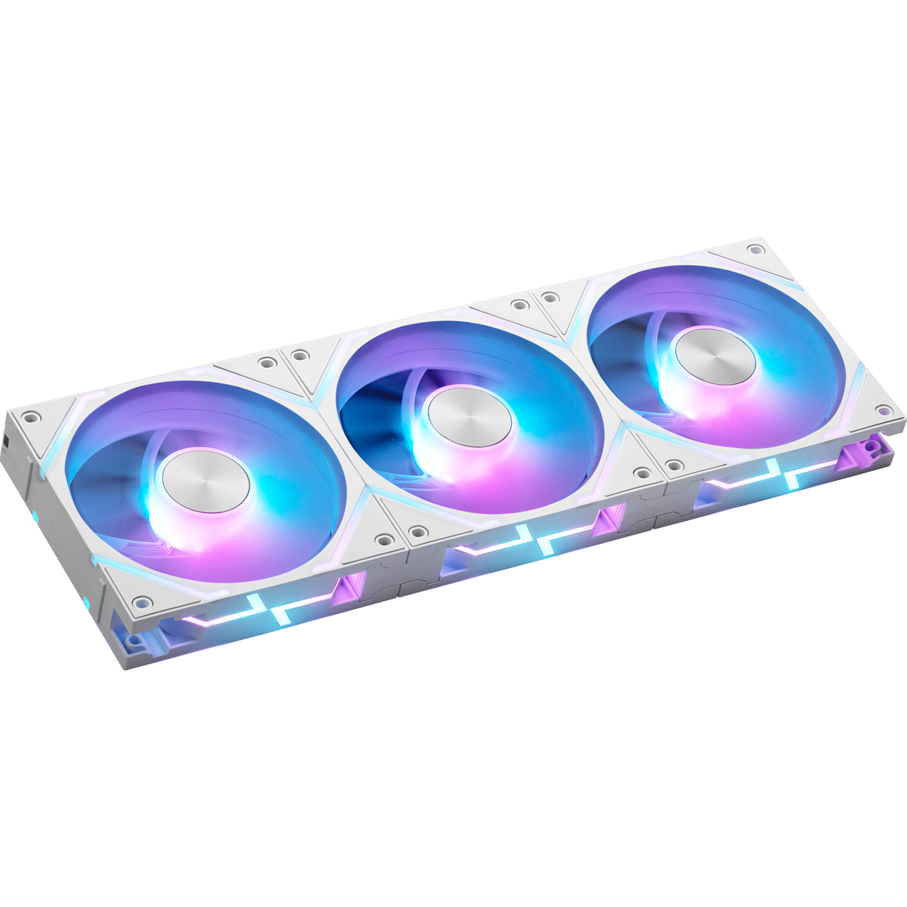 A large main feature product image of MSI MPG EZ120 ARGB 120mm Fan - 3 Pack