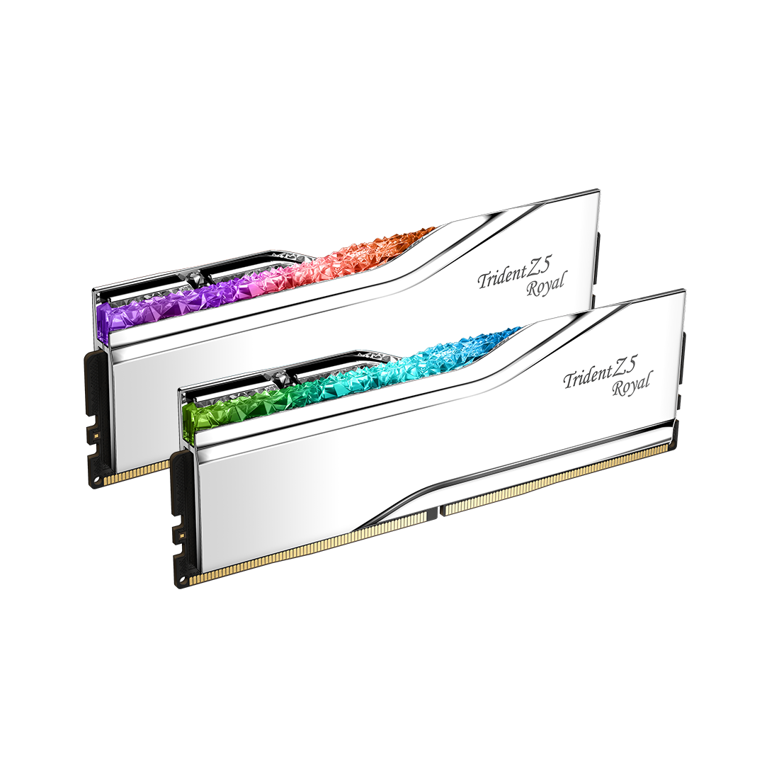 A large main feature product image of G.Skill Trident Z5 Royal RGB 32GB Kit (2x16GB) DDR5-7600 C36 (Silver)