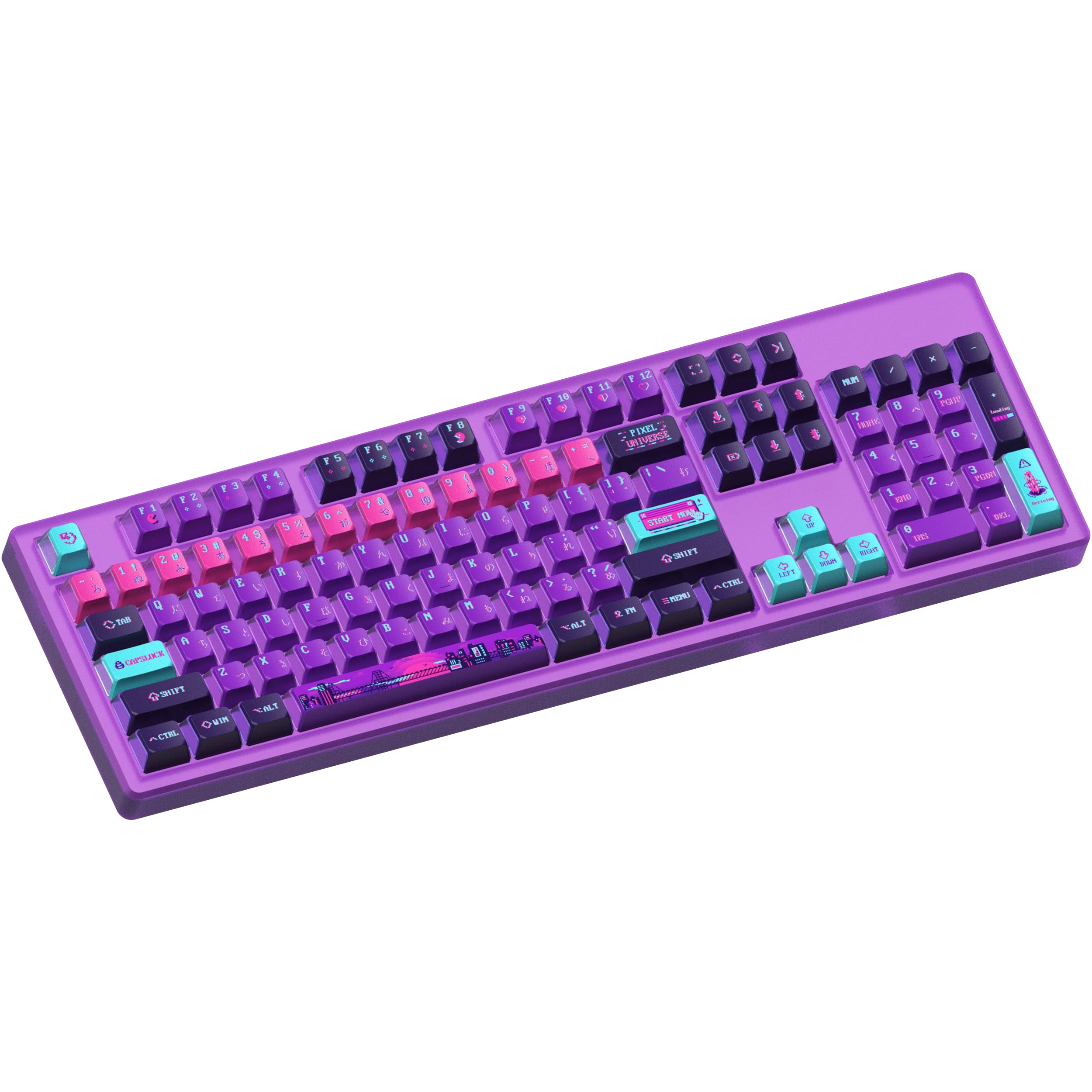 A large main feature product image of Keytok KOL Pixel Universe - Dye-Sub PBT Keycap Set (121pcs)