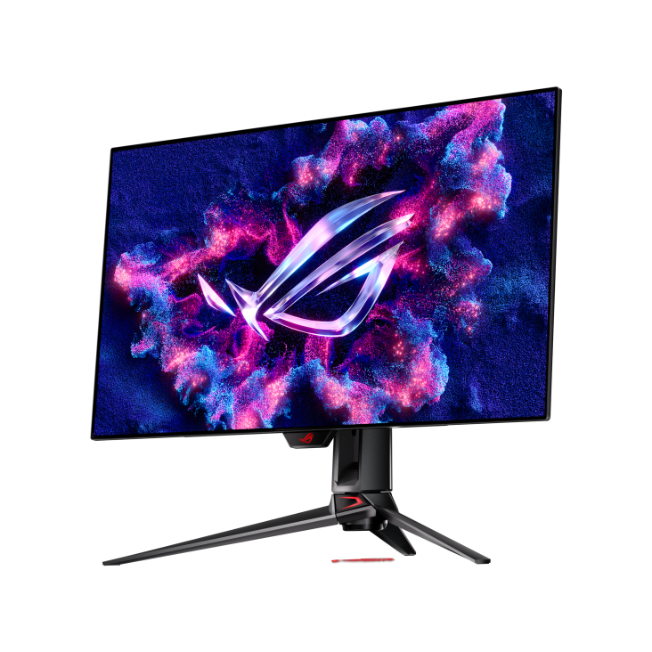 A large main feature product image of ASUS ROG Swift PG32UCDP - 32" 4K 2160p 240Hz / 1080p 480Hz Dual-Mode WOLED Gaming Monitor