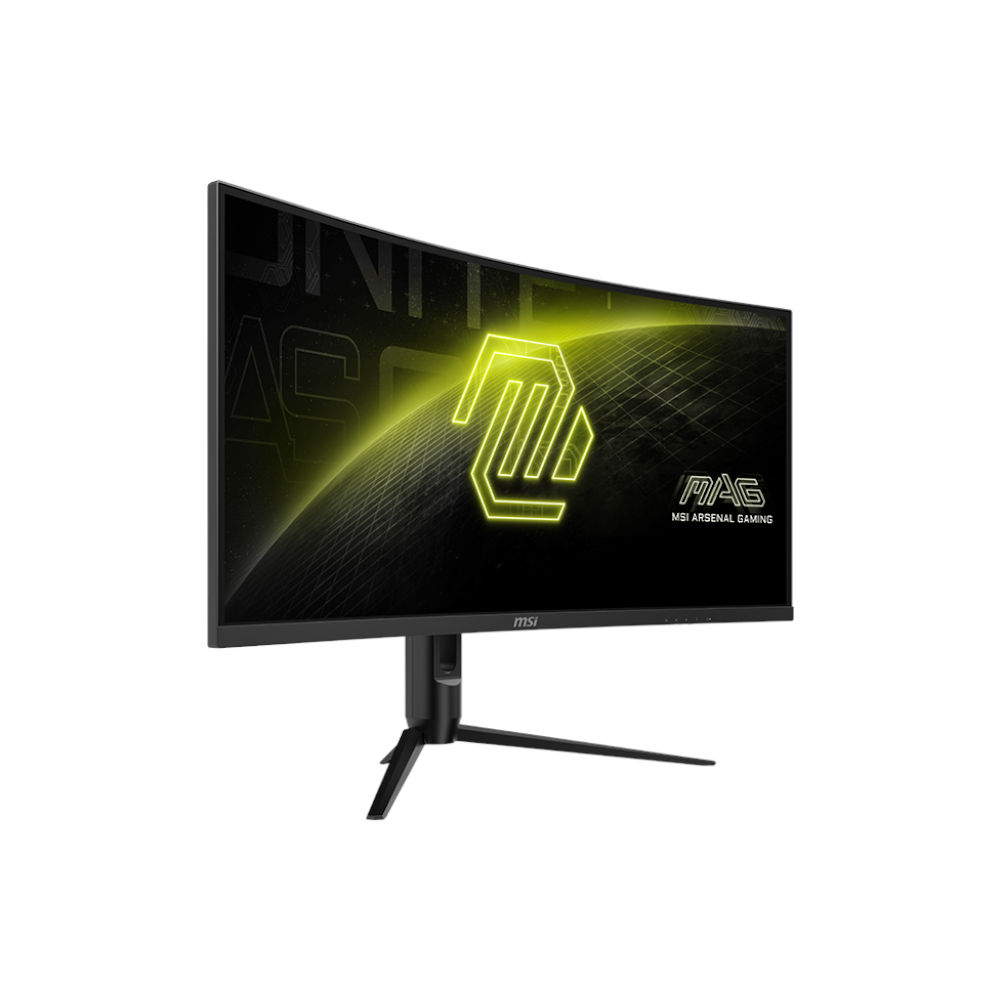 A large main feature product image of MSI MAG 342CQR E2 - 34" Curved Ultrawide 180Hz Fast VA Gaming Monitor
