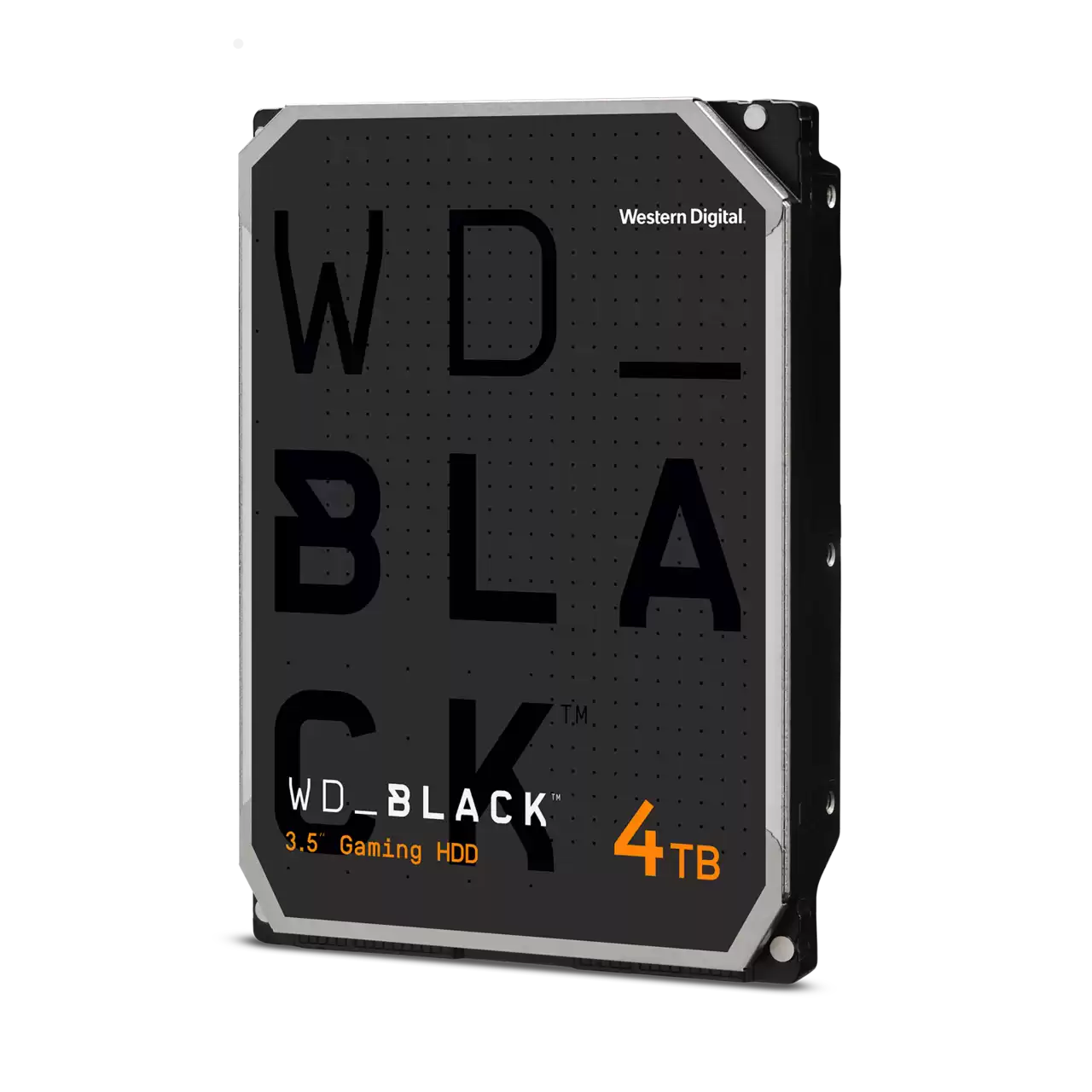 A large main feature product image of WD BLACK 3.5" Gaming HDD - 4TB 256MB