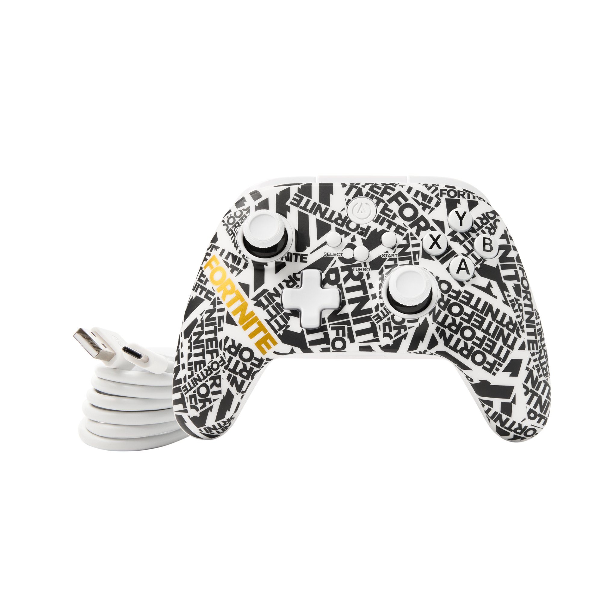 A large main feature product image of PowerA OPS V1 Wireless Cloud Gaming Controller - Fortnite Edition