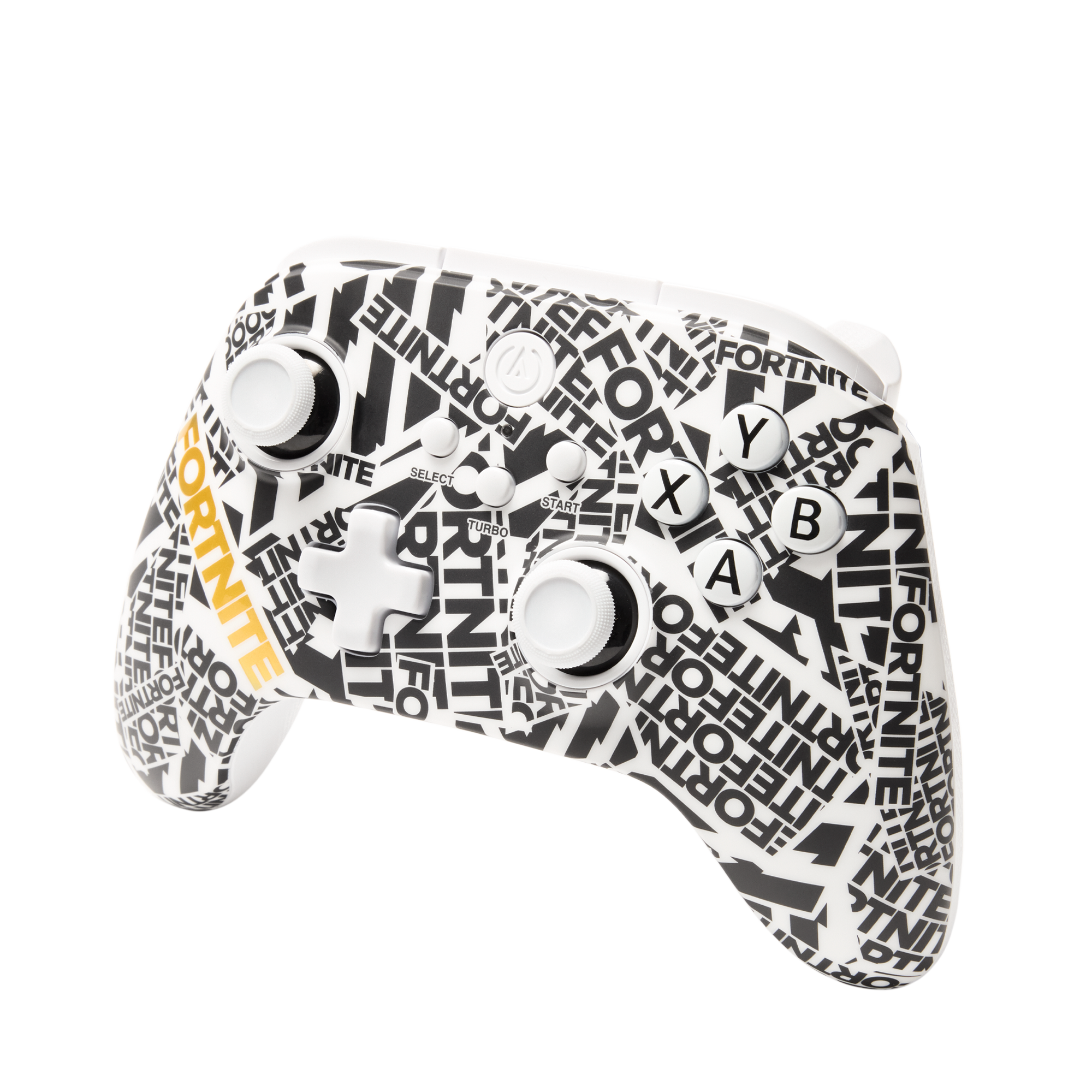 A large main feature product image of PowerA OPS V1 Wireless Cloud Gaming Controller - Fortnite Edition