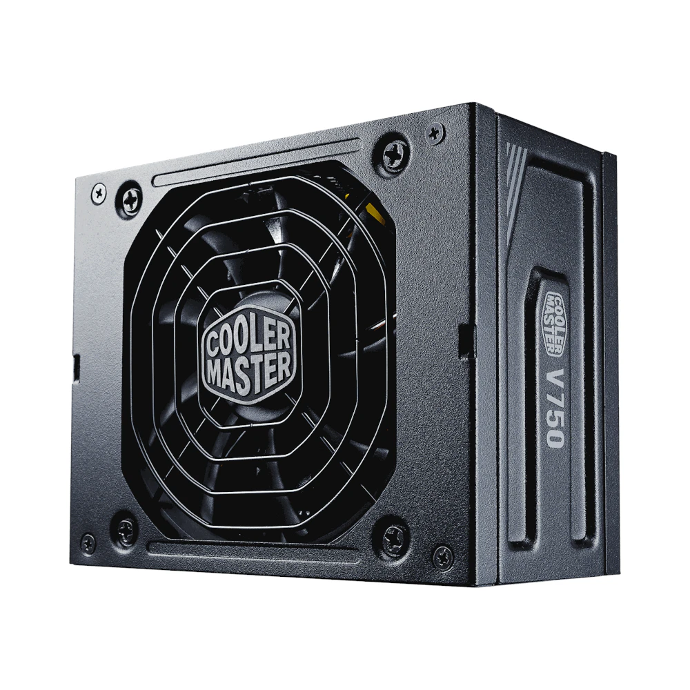 A large main feature product image of Cooler Master V SFX Gold 750W PCIe 5.1 ATX 3.1 Modular PSU