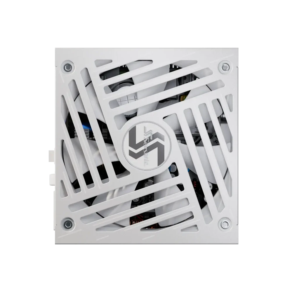 A large main feature product image of Seasonic FOCUS V4 GX 850W Gold PCIe 5.1 ATX 3.1 Modular PSU (White)