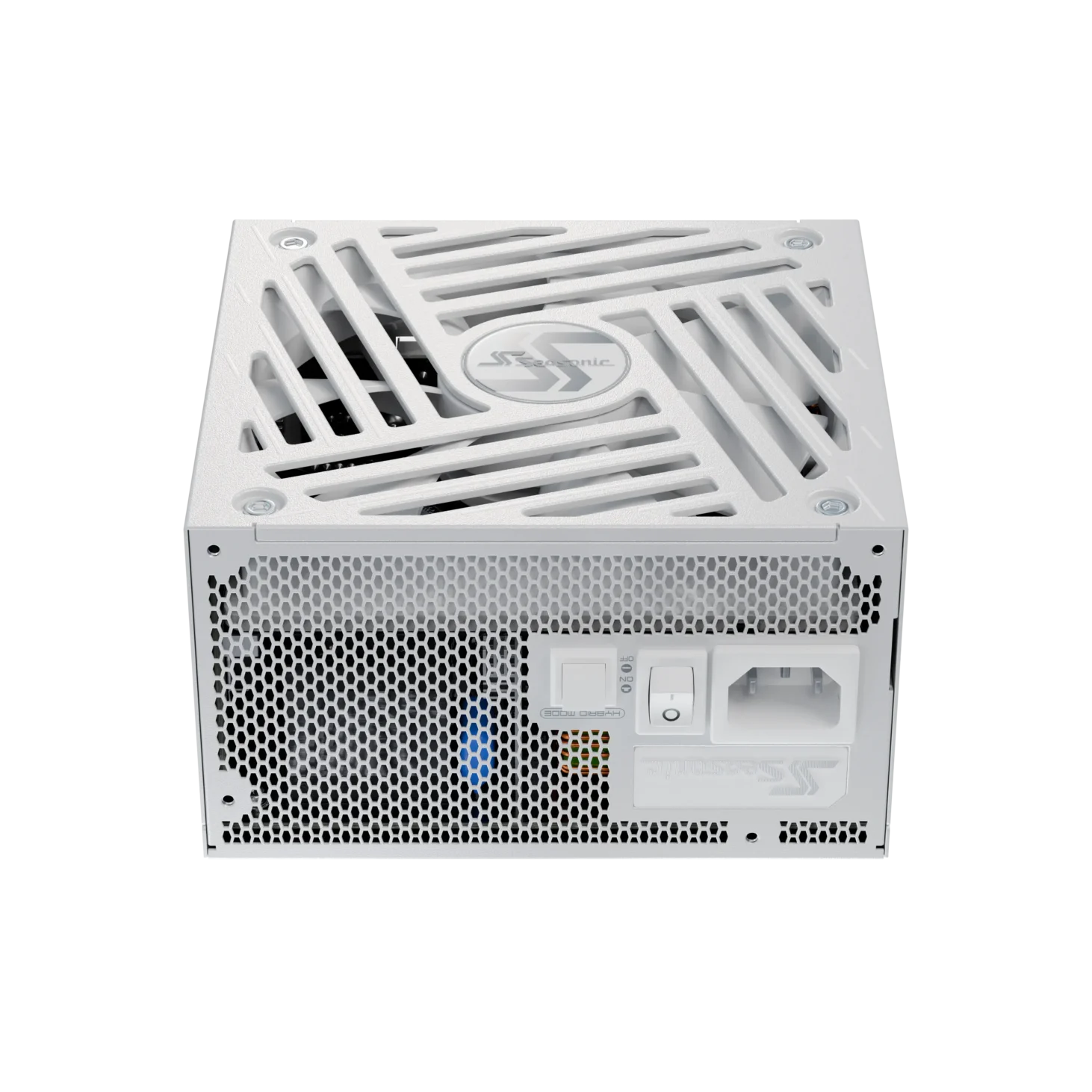 A large main feature product image of Seasonic FOCUS V4 GX 1000W Gold PCIe 5.1 ATX 3.1 Modular PSU (White)