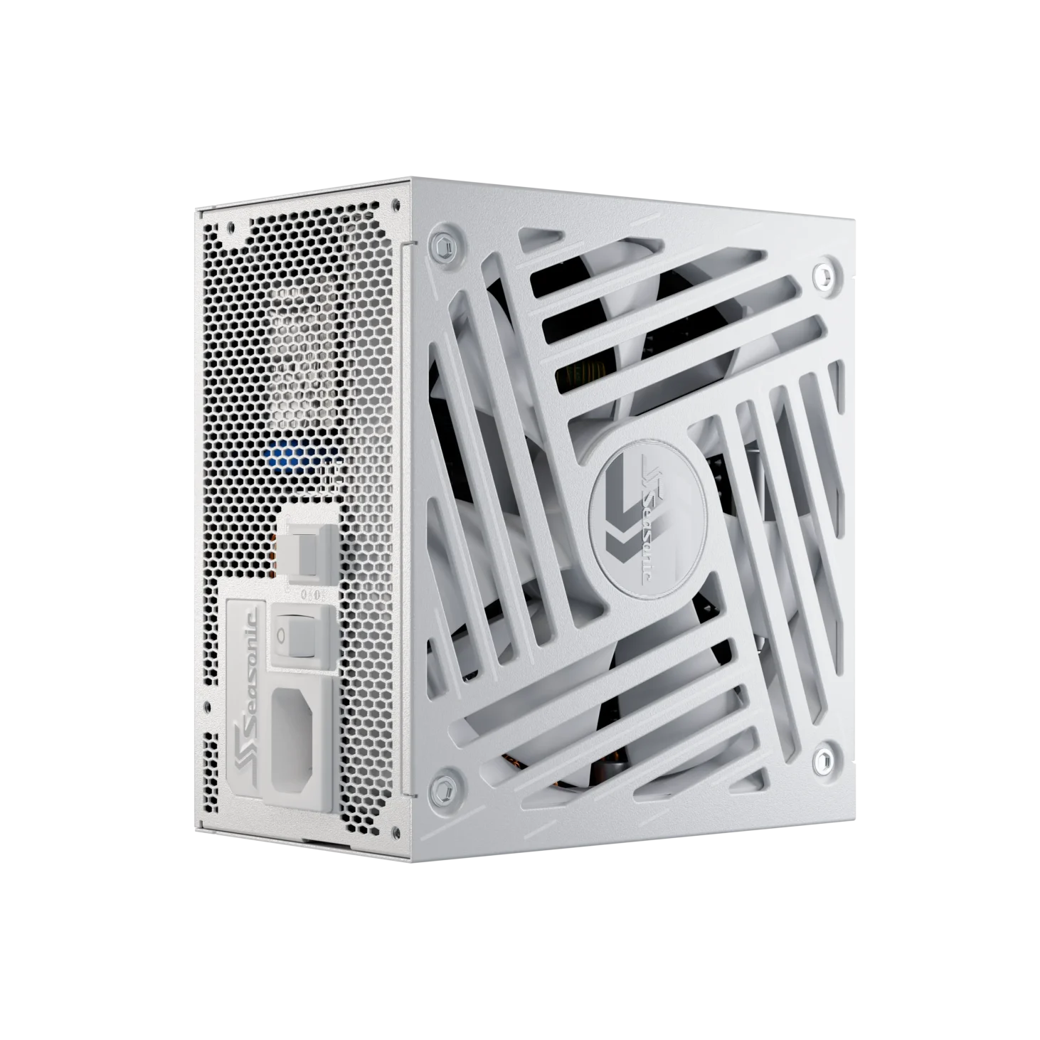 A large main feature product image of Seasonic FOCUS V4 GX 1000W Gold PCIe 5.1 ATX 3.1 Modular PSU (White)