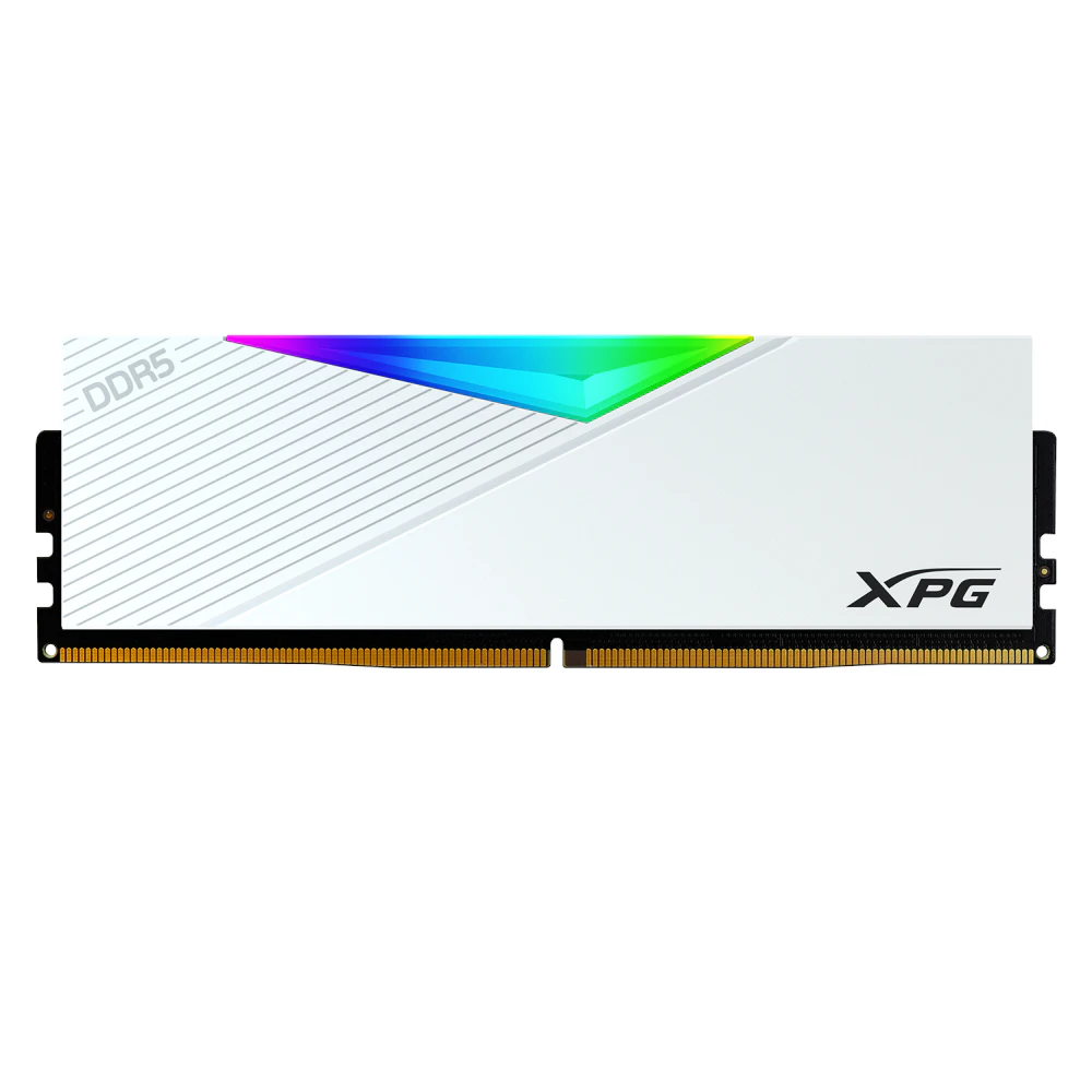 A large main feature product image of ADATA XPG Lancer RGB 32GB Kit (2x16GB) DDR5-6000 C30 (White)