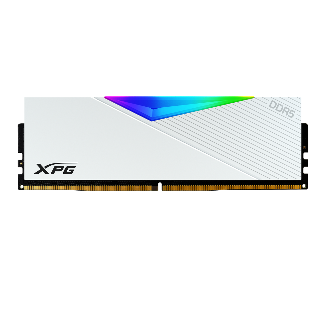 A large main feature product image of ADATA XPG Lancer RGB 32GB Kit (2x16GB) DDR5-6000 C30 (White)