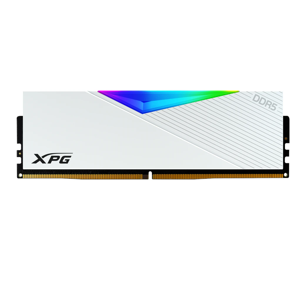 A large main feature product image of ADATA XPG Lancer RGB 32GB Kit (2x16GB) DDR5-6000 C30 (White)