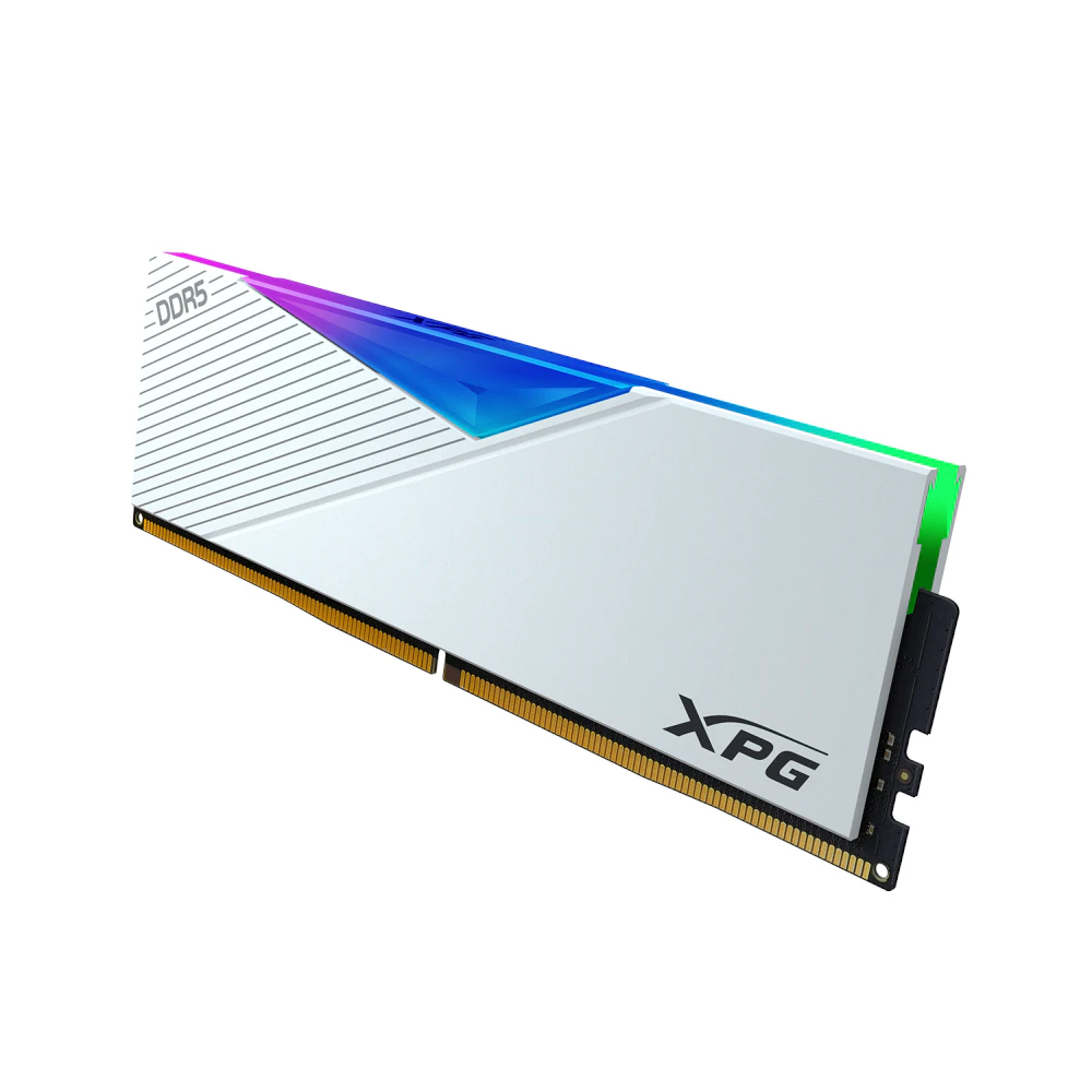 A large main feature product image of ADATA XPG Lancer RGB 32GB Kit (2x16GB) DDR5-6000 C30 (White)