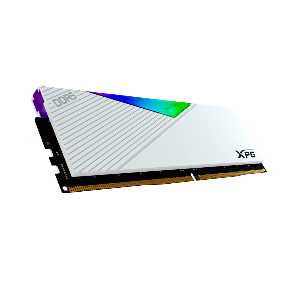 A large main feature product image of ADATA XPG Lancer RGB 32GB Kit (2x16GB) DDR5-6000 C30 (White)