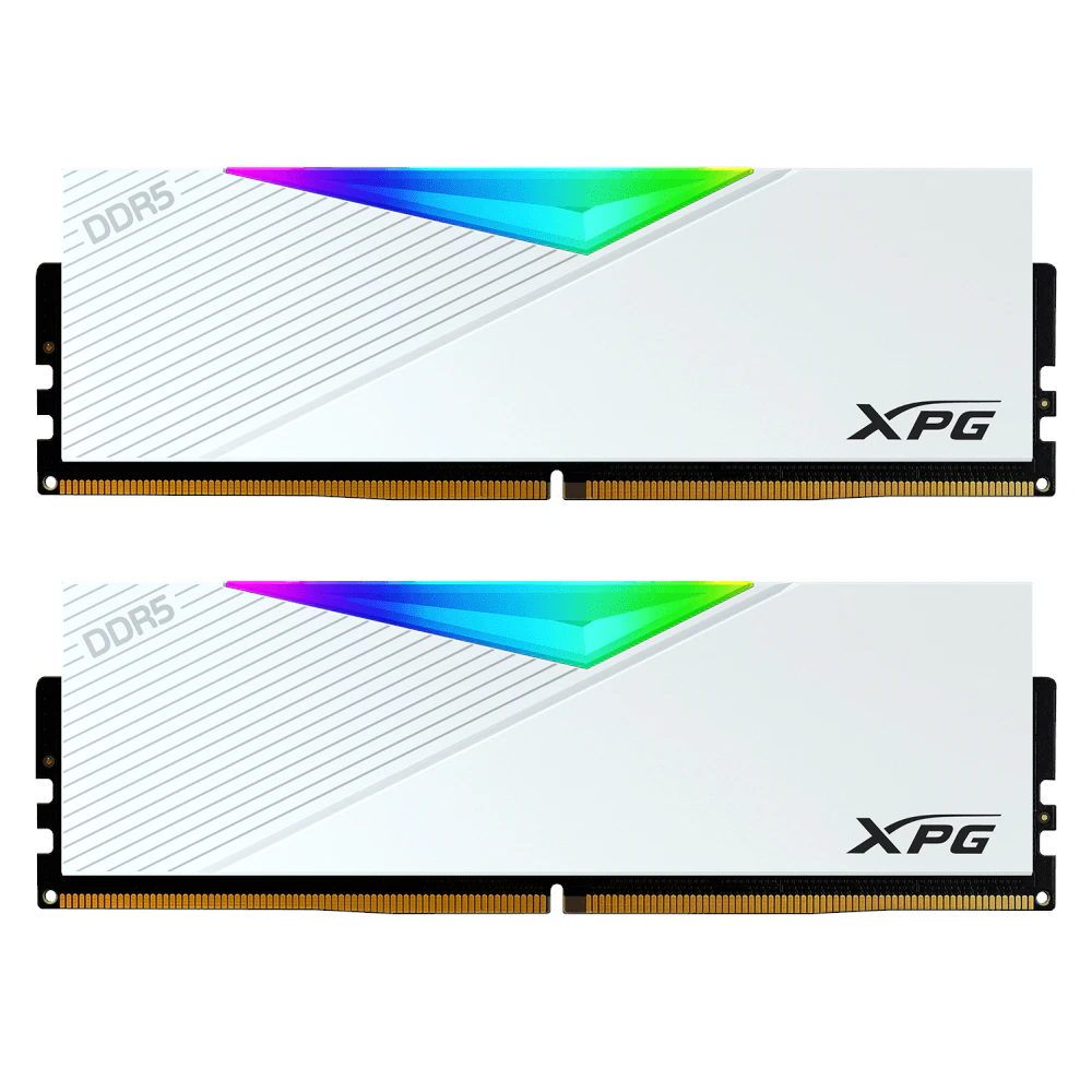 A large main feature product image of ADATA XPG Lancer RGB 32GB Kit (2x16GB) DDR5-6000 C30 (White)