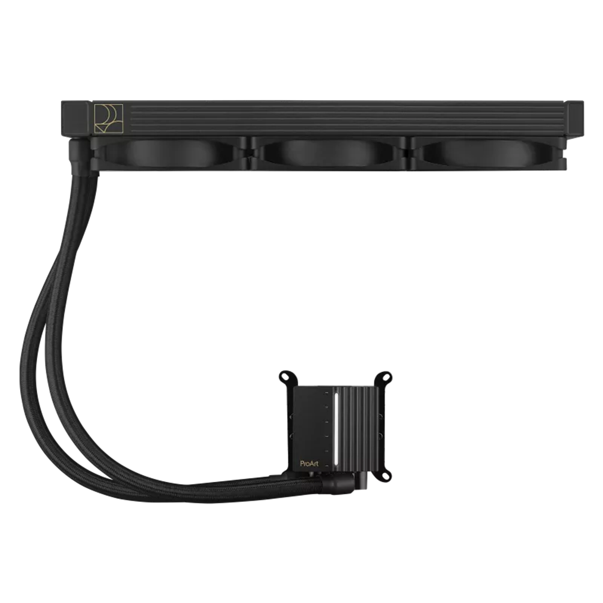 A large main feature product image of ASUS ProArt LC 360 360mm AIO Liquid CPU Cooler