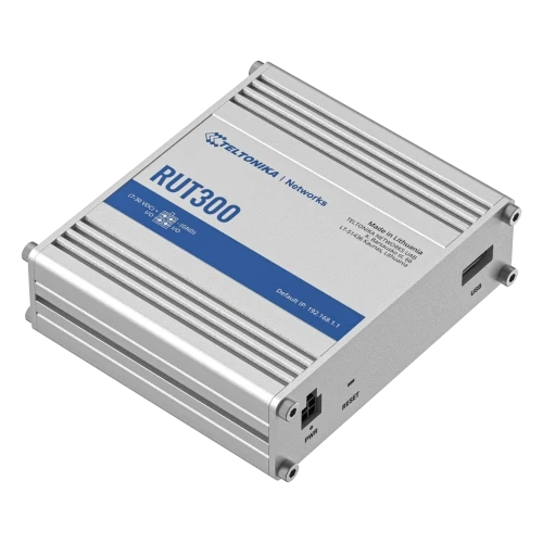 A large main feature product image of Teltonika RUT300 Industrial Ethernet Router
