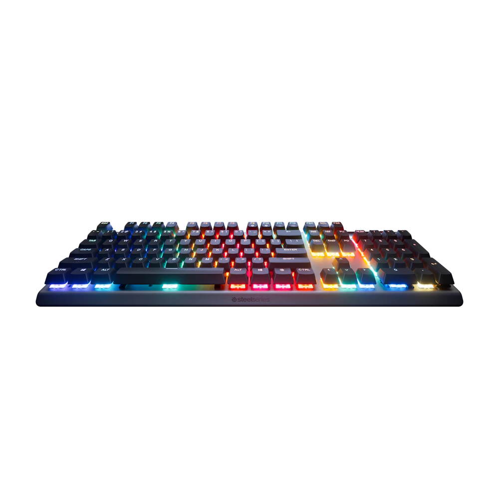 A large main feature product image of SteelSeries Apex Pro Gen 3 - Rapid Trigger Mechanical Keyboard (OmniPoint 3.0 Switches)