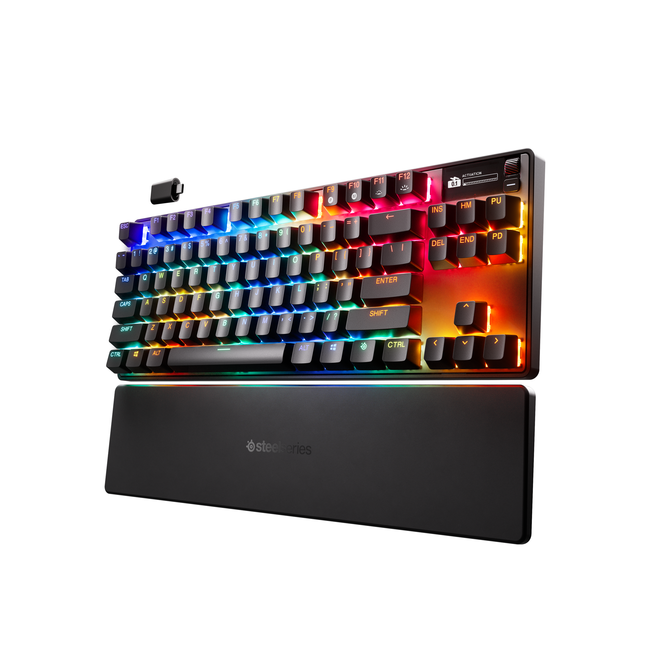 A large main feature product image of SteelSeries Apex Pro TKL Gen 3 - Wireless Rapid Trigger Mechanical Keyboard (OmniPoint 3.0 Switches)