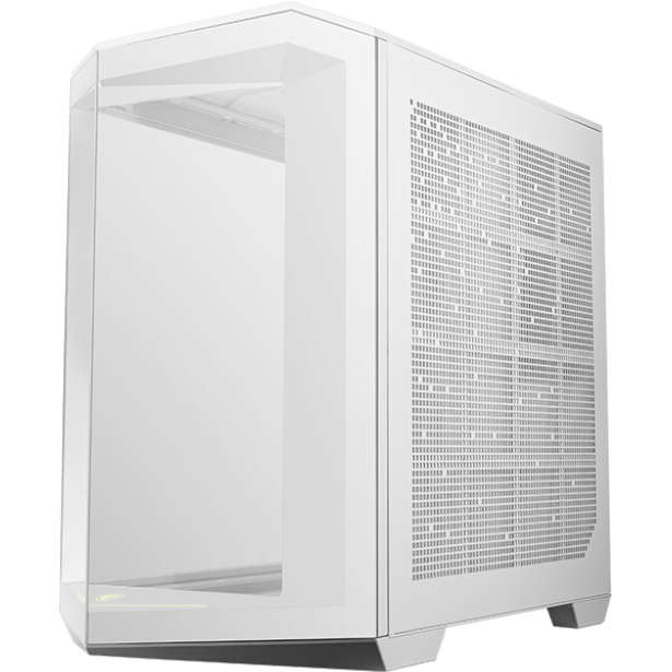 A large main feature product image of MSI MAG PANO 100R PZ ATX Mid Tower Case - White