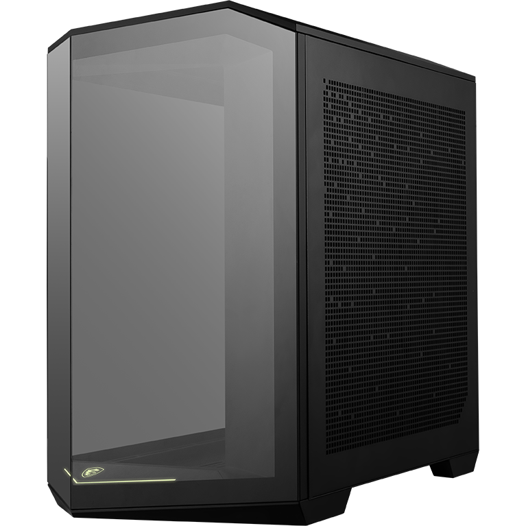 A large main feature product image of MSI MAG PANO 100R PZ ATX Mid Tower Case - Black
