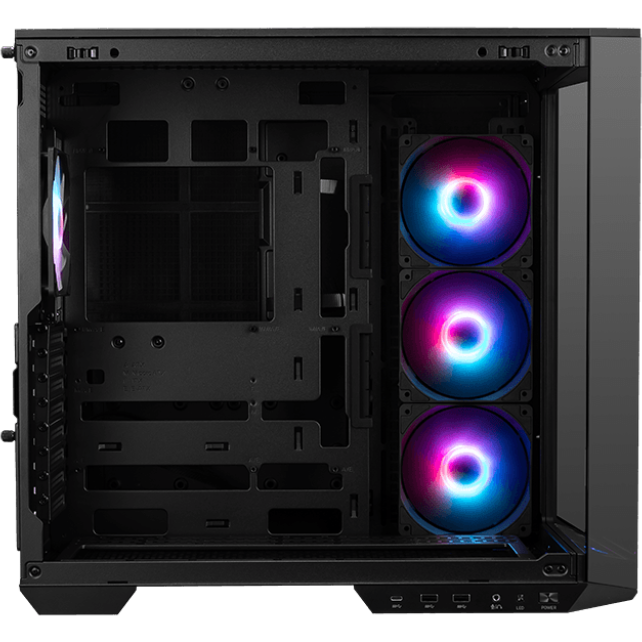 A large main feature product image of MSI MAG PANO 100R PZ ATX Mid Tower Case - Black