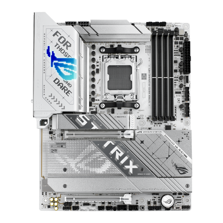 A large main feature product image of ASUS ROG Strix X870-A Gaming WiFi AM5 ATX Desktop Motherboard