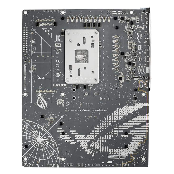 A large main feature product image of ASUS ROG Strix X870-A Gaming WiFi AM5 ATX Desktop Motherboard