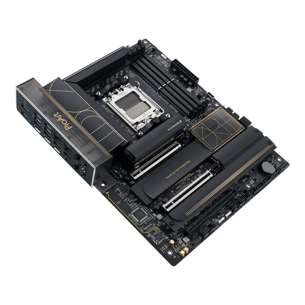 A large main feature product image of ASUS ProArt X870E-Creator WiFi AM5 ATX Desktop Motherboard