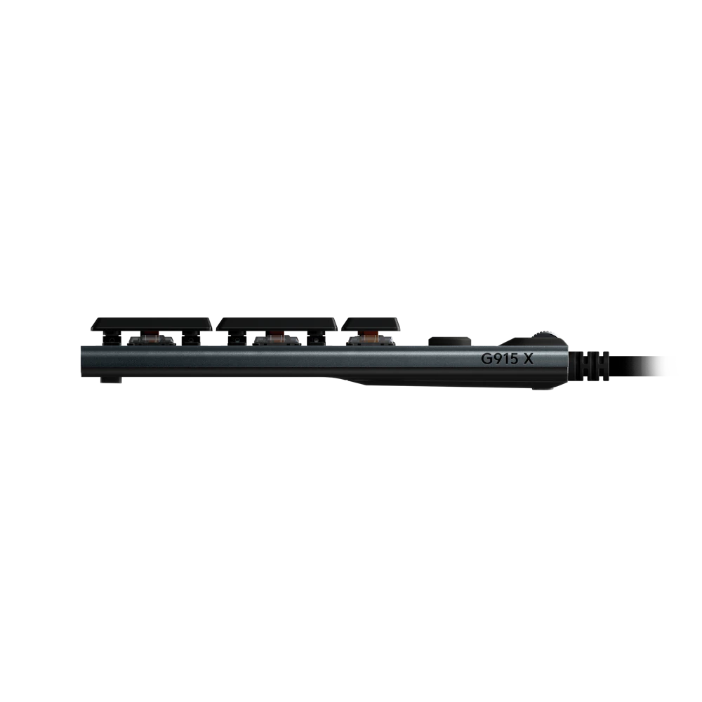 A large main feature product image of Logitech G915 X RGB Wired Low-Profile Gaming Keyboard