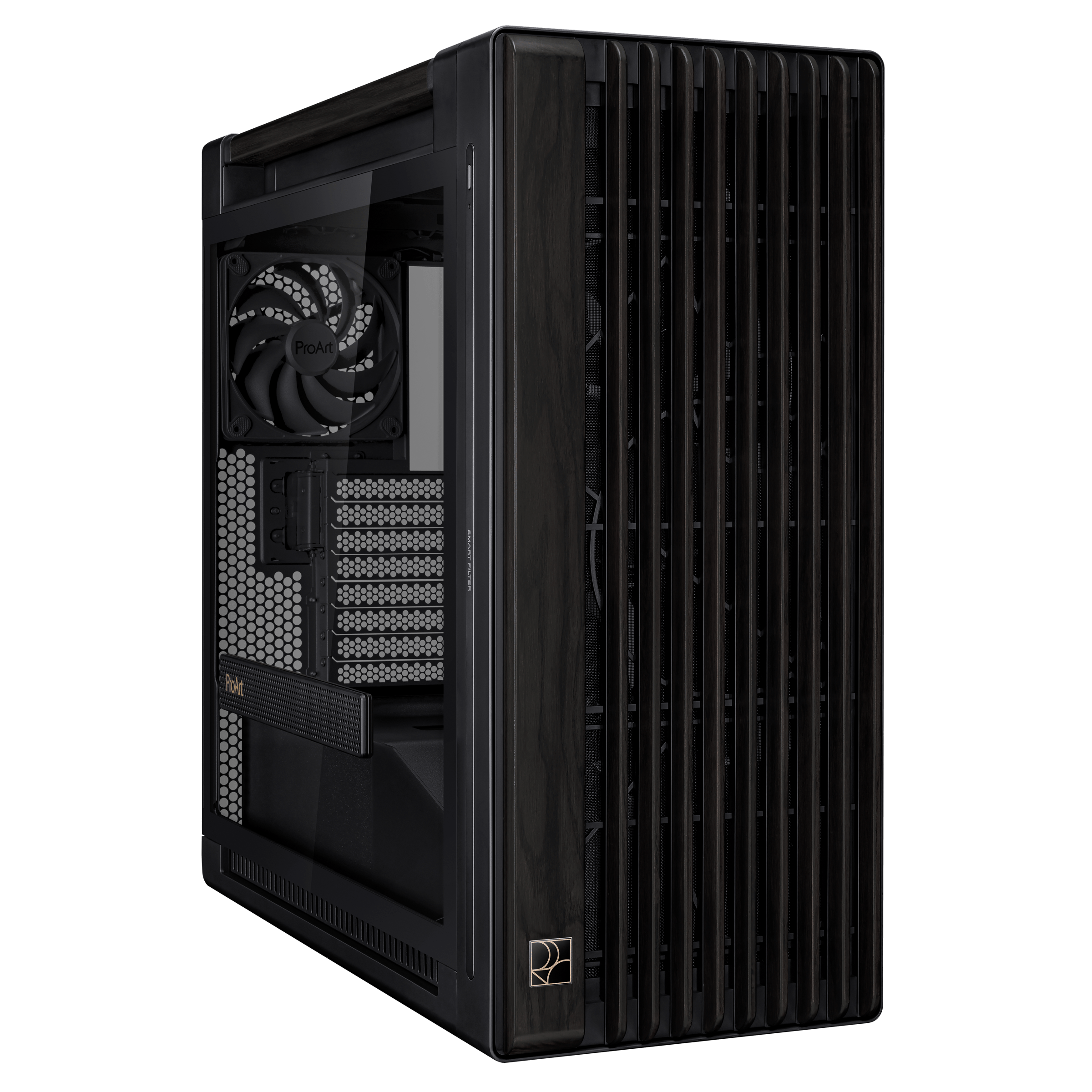 A large main feature product image of ASUS ProArt PA602 Mid Tower Case - Wood TG