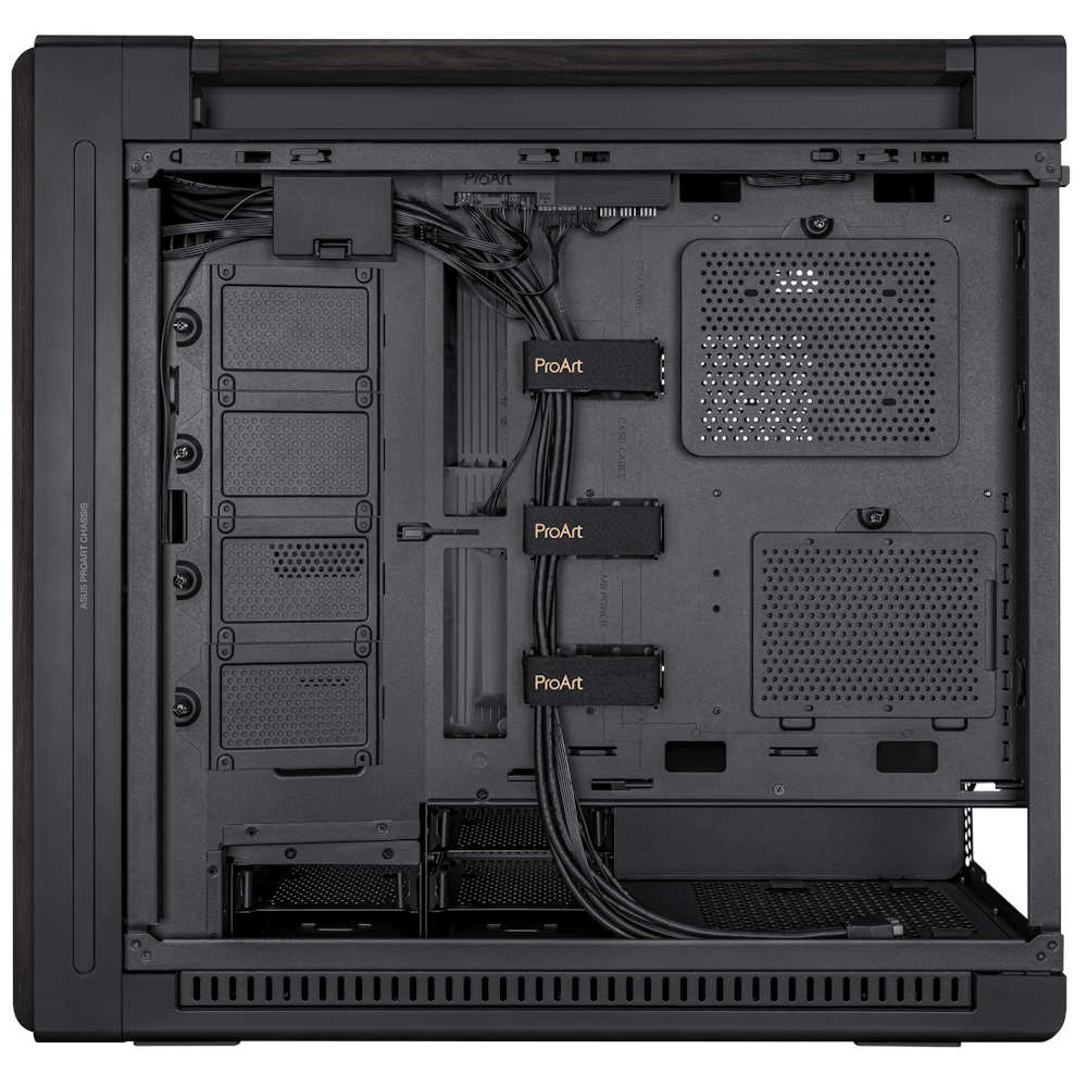 A large main feature product image of ASUS ProArt PA602 Mid Tower Case - Wood TG