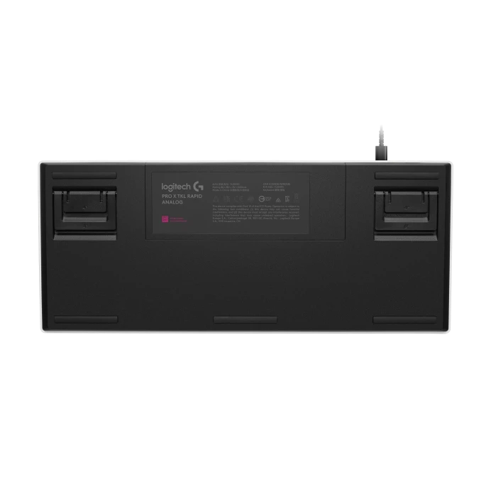 A large main feature product image of Logitech G PRO X TKL Rapid - Analog Wired Gaming Keyboard (White)