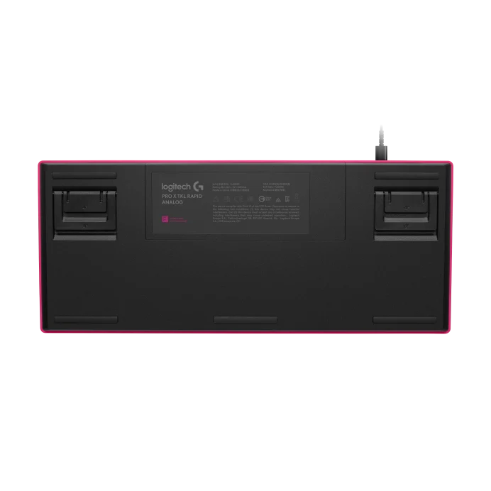A large main feature product image of Logitech G PRO X TKL Rapid - Analog Wired Gaming Keyboard (Magenta)