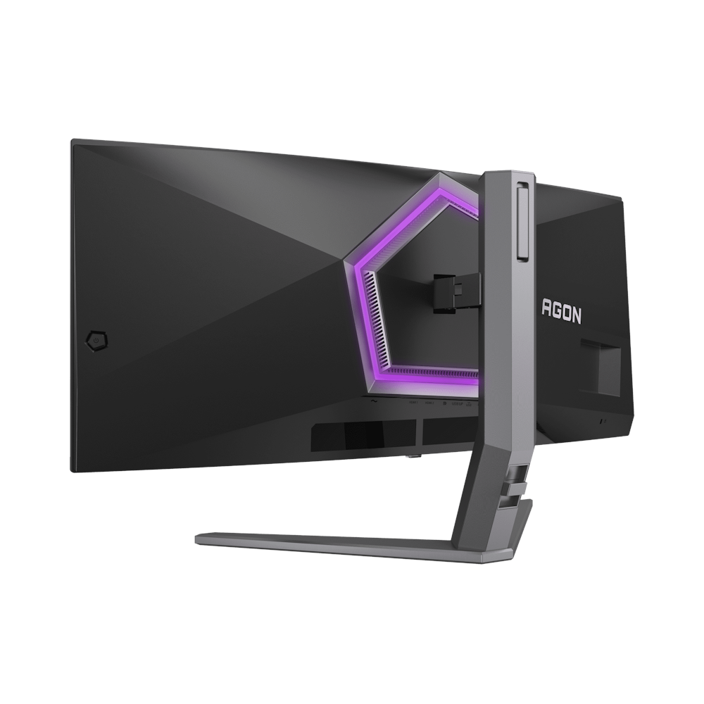 A large main feature product image of AOC Gaming AG346UCD - 34" Curved 1440p Ultrawide 175Hz 0.03ms OLED Monitor