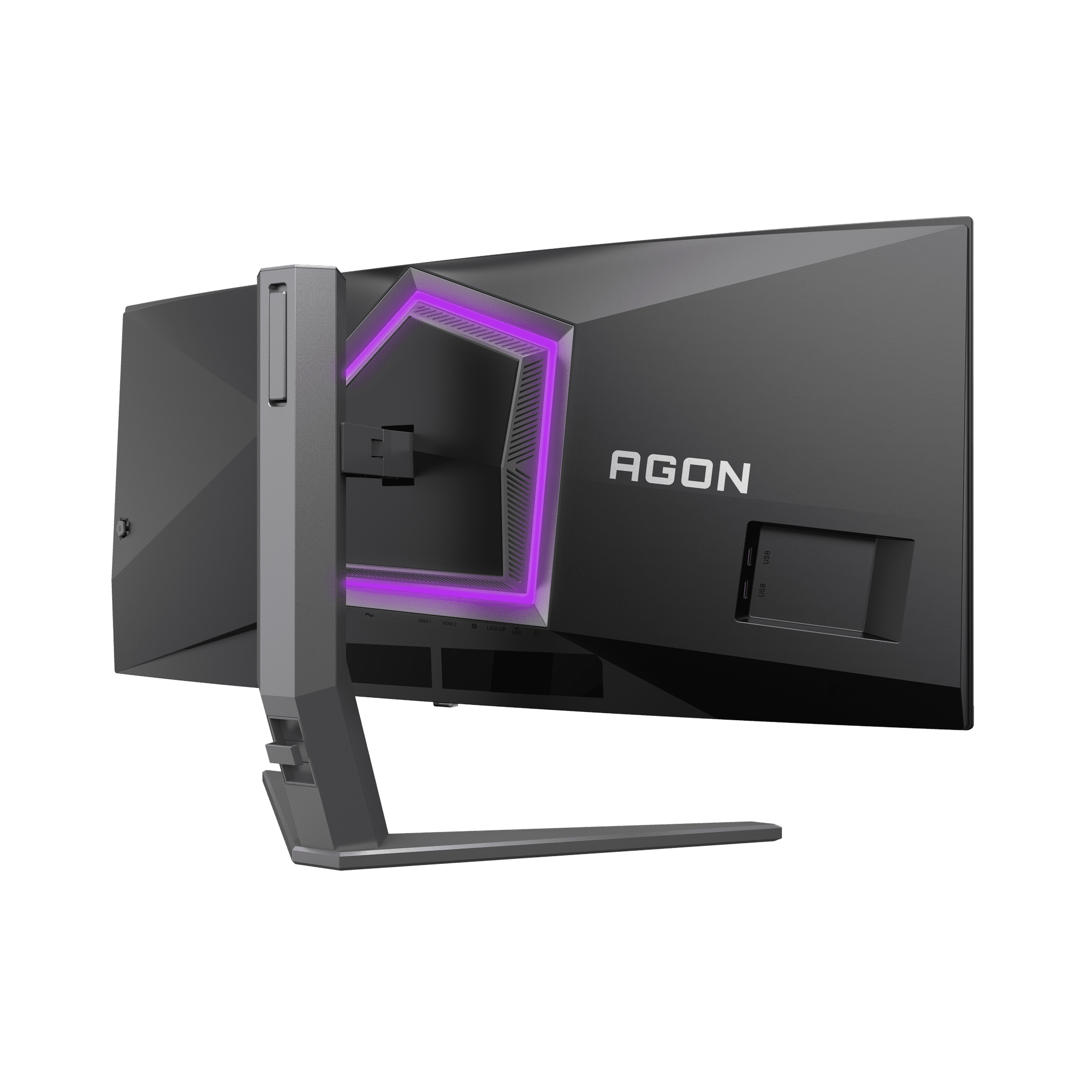 A large main feature product image of AOC Gaming AG346UCD - 34" Curved 1440p Ultrawide 175Hz 0.03ms OLED Monitor