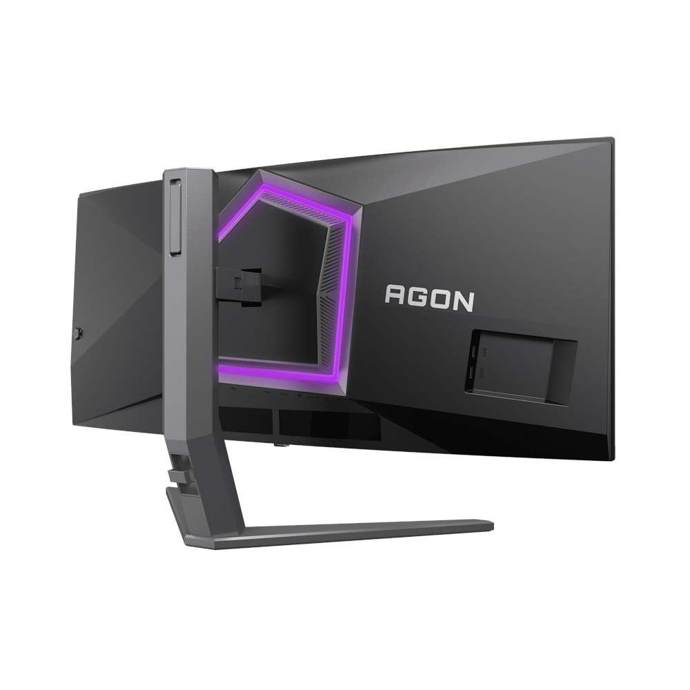 A large main feature product image of AOC Gaming AG346UCD - 34" Curved 1440p Ultrawide 175Hz 0.03ms OLED Monitor