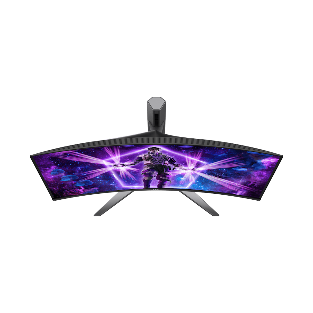 A large main feature product image of AOC Gaming AG346UCD - 34" Curved 1440p Ultrawide 175Hz 0.03ms OLED Monitor
