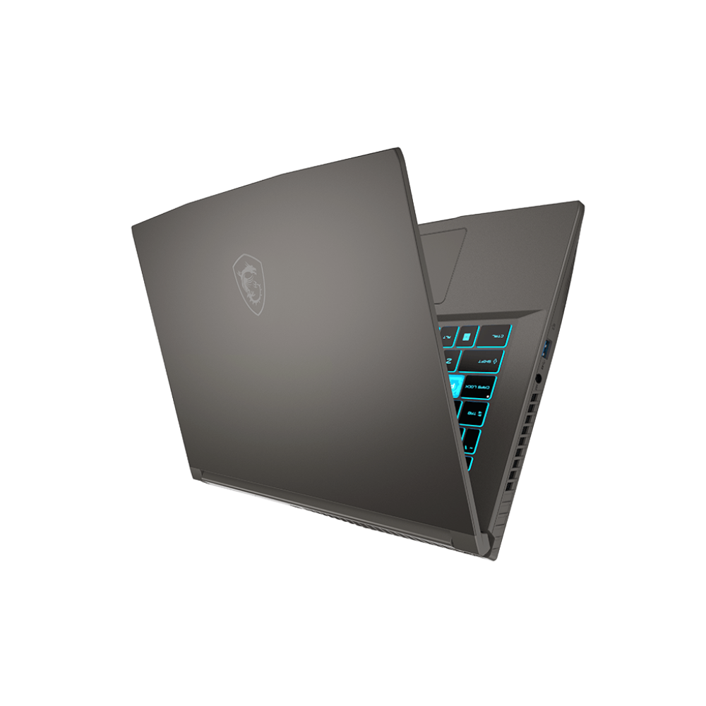 A large main feature product image of MSI Thin 15 (B13U) - 15.6" 144Hz, i5-13420H, RTX 3050, 8GB/512GB - Win 11 Gaming Notebook
