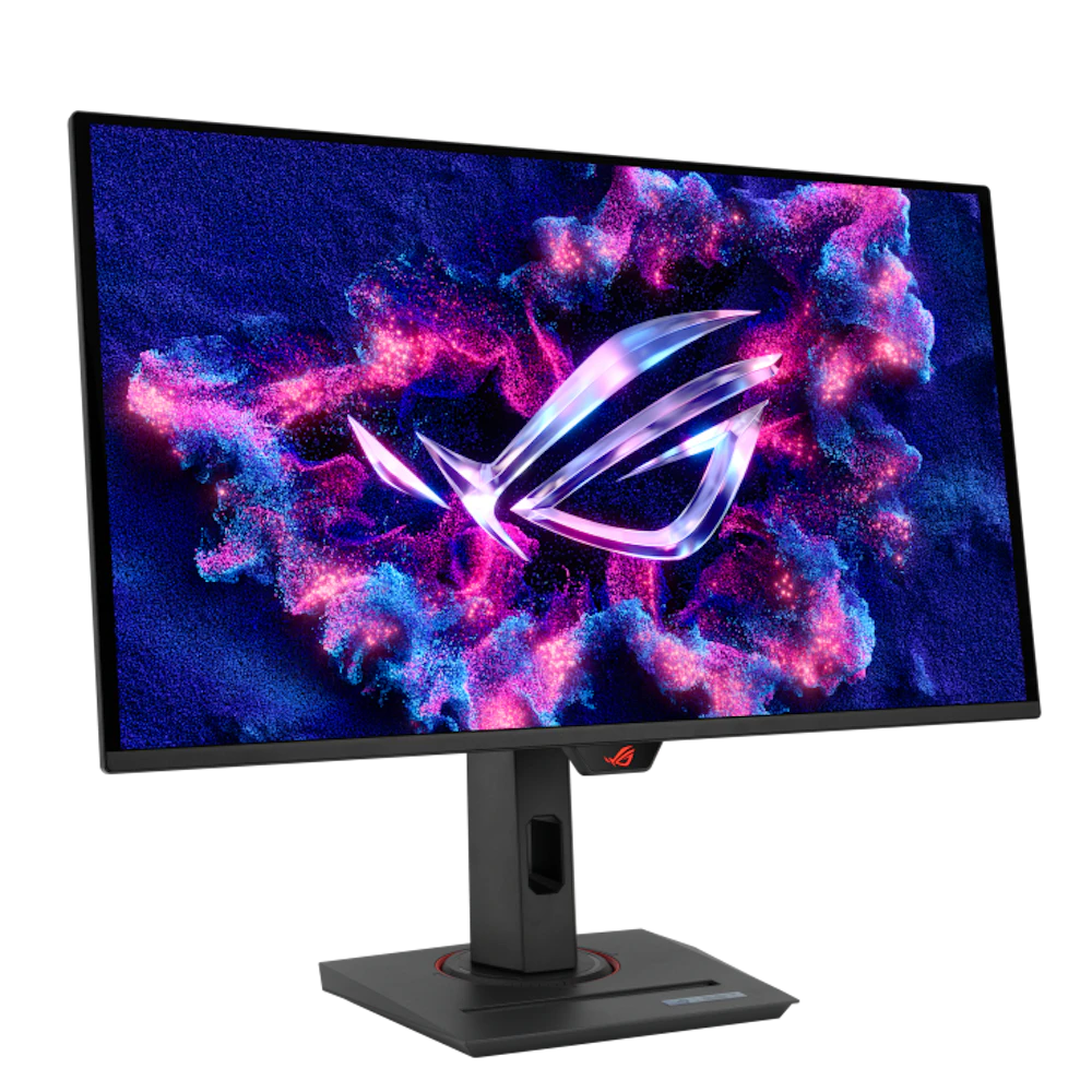 A large main feature product image of ASUS ROG Strix OLED XG27ACDNG - 27" 1440p 360Hz 0.03ms Gaming Monitor