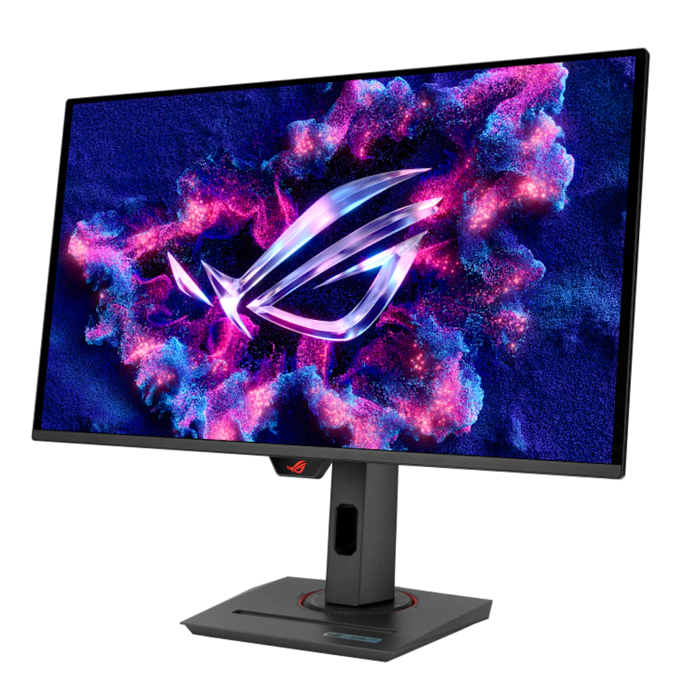 A large main feature product image of ASUS ROG Strix OLED XG27ACDNG - 27" 1440p 360Hz 0.03ms Gaming Monitor