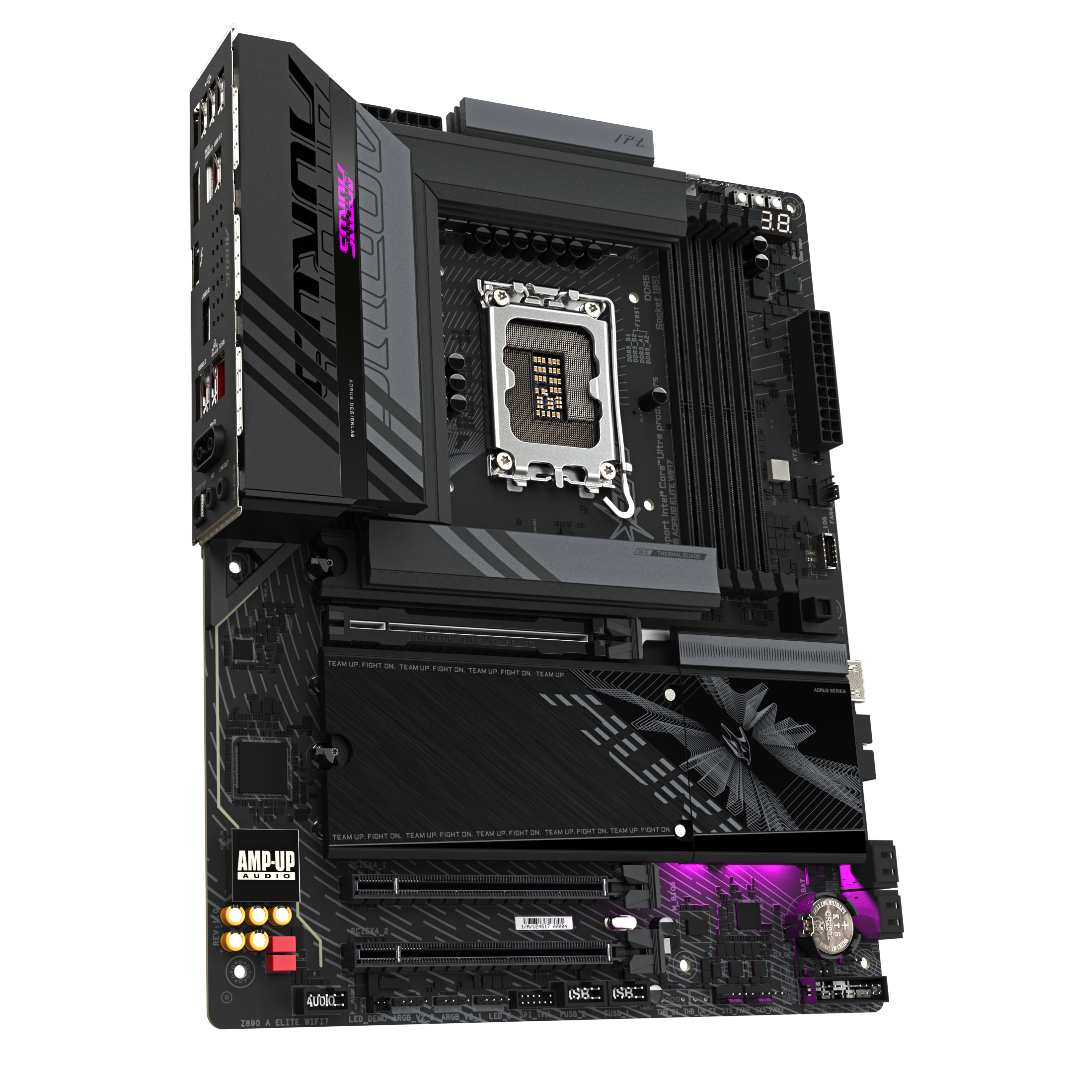 A large main feature product image of Gigabyte Z890 AORUS ELITE WIFI7 LGA1851 ATX Desktop Motherboard