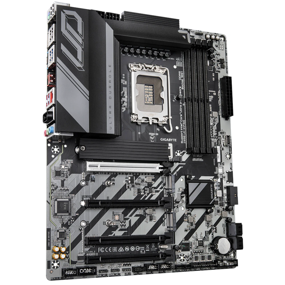 A large main feature product image of Gigabyte Z890 UD WiFi6E LGA1851 ATX Desktop Motherboard
