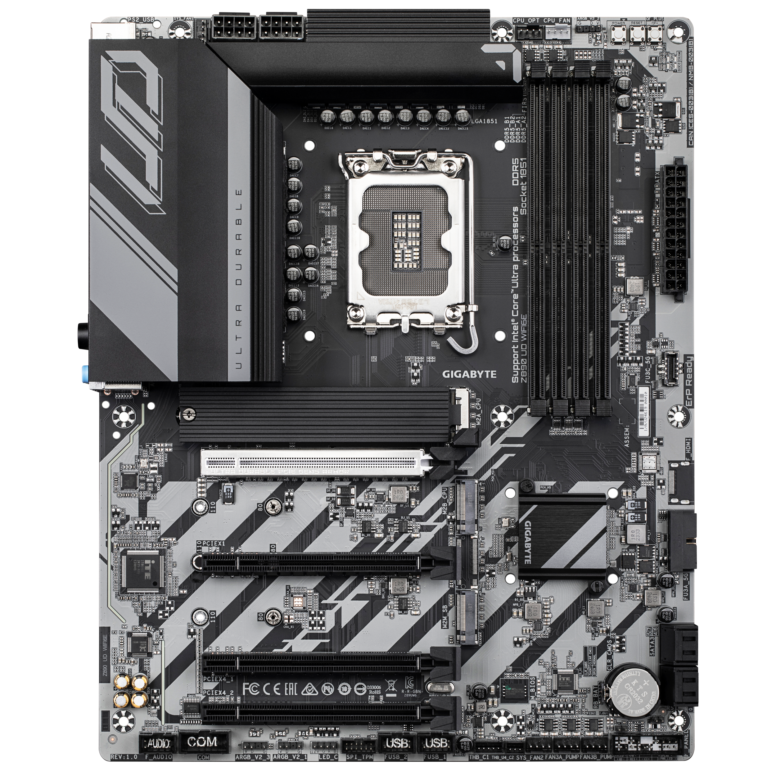 A large main feature product image of Gigabyte Z890 UD WiFi6E LGA1851 ATX Desktop Motherboard