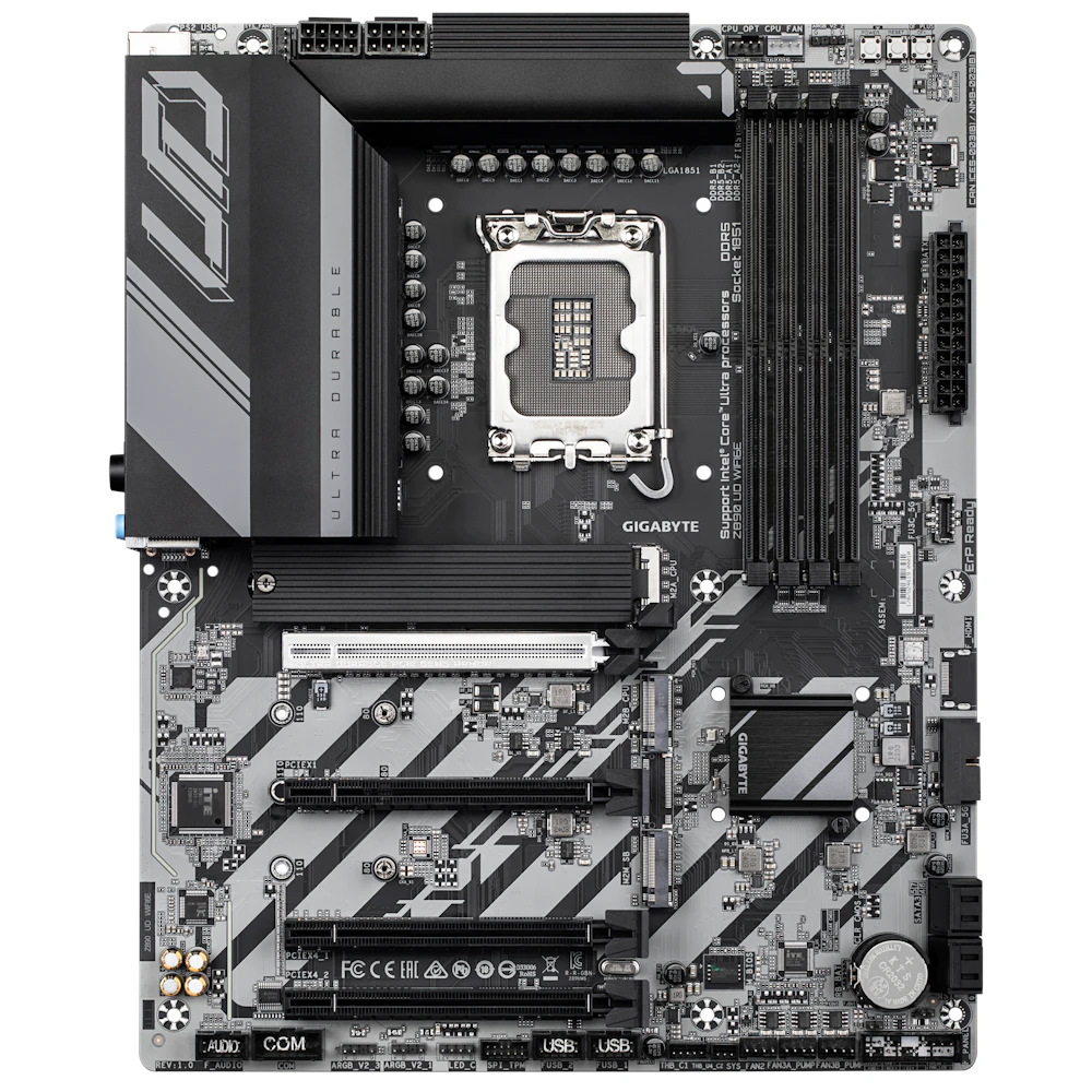 A large main feature product image of Gigabyte Z890 UD WiFi6E LGA1851 ATX Desktop Motherboard