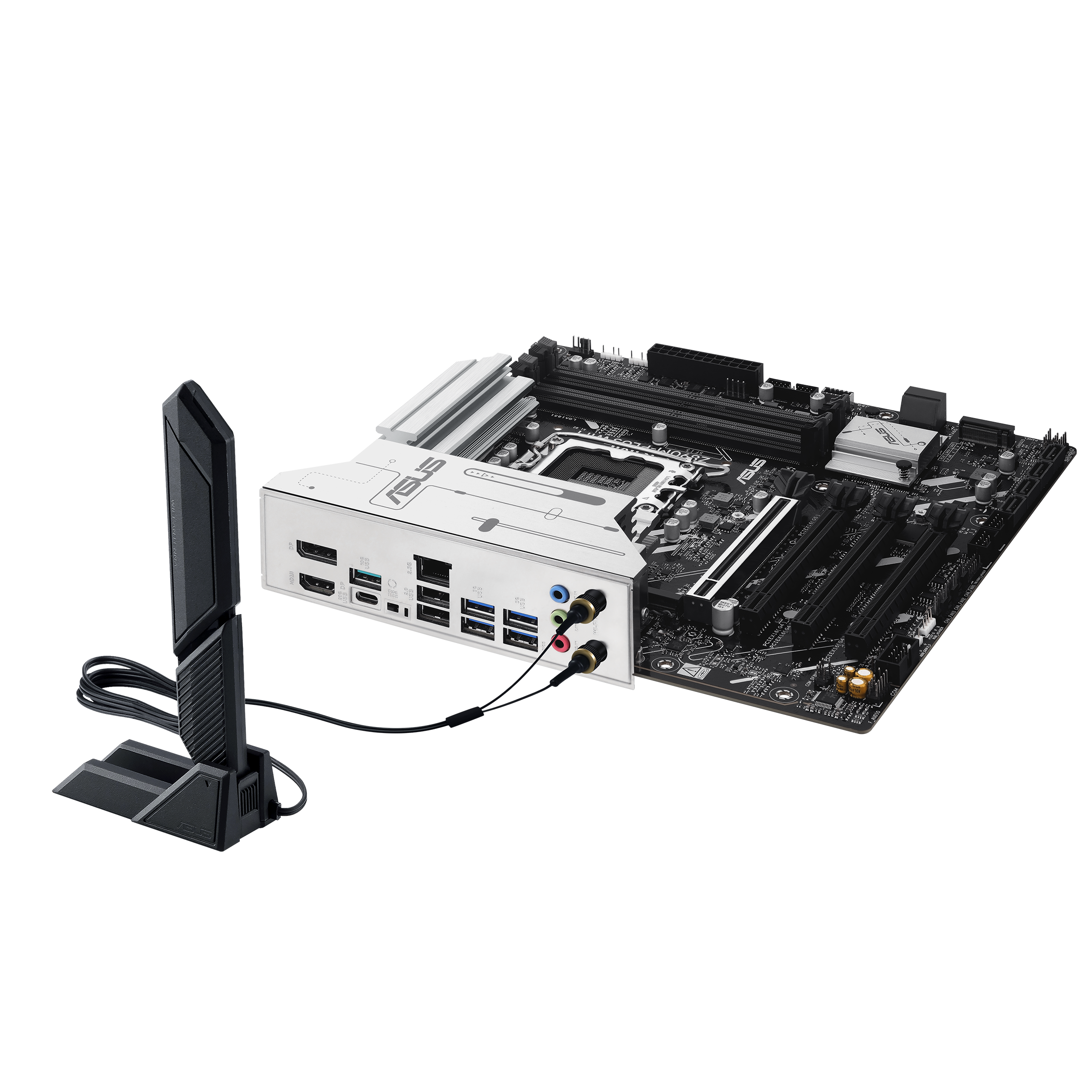 A large main feature product image of ASUS PRIME Z890M-PLUS WiFi-CSM LGA1851 mATX Desktop Motherboard