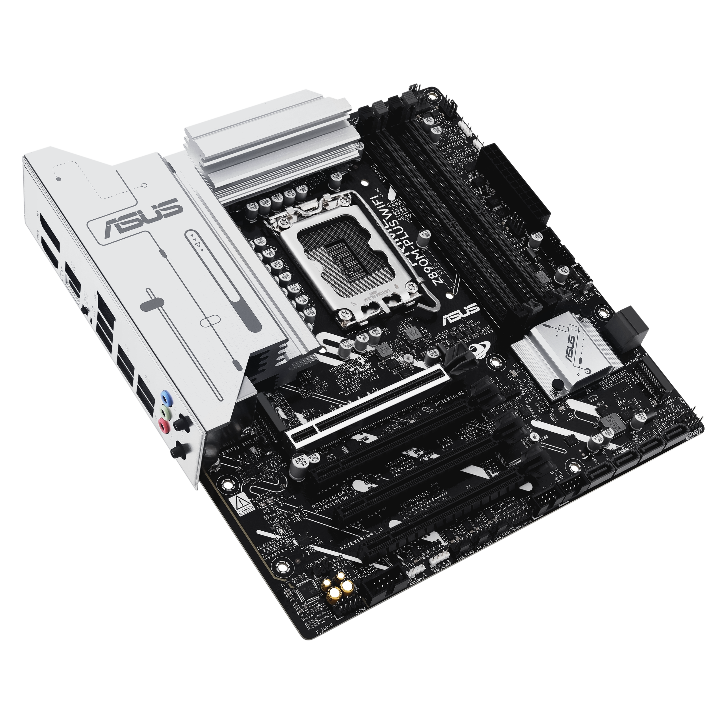 A large main feature product image of ASUS PRIME Z890M-PLUS WiFi-CSM LGA1851 mATX Desktop Motherboard