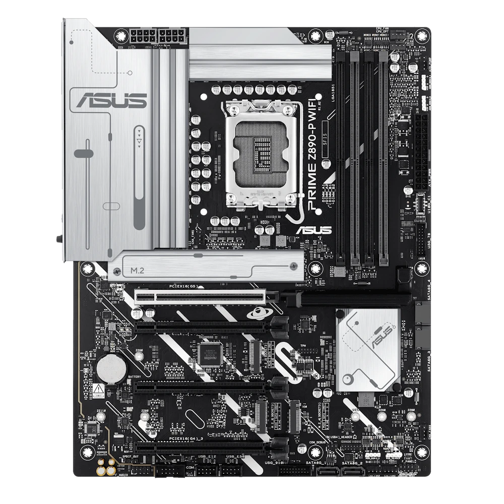 A large main feature product image of ASUS PRIME Z890-P WiFi-CSM LGA1851 ATX Desktop Motherboard