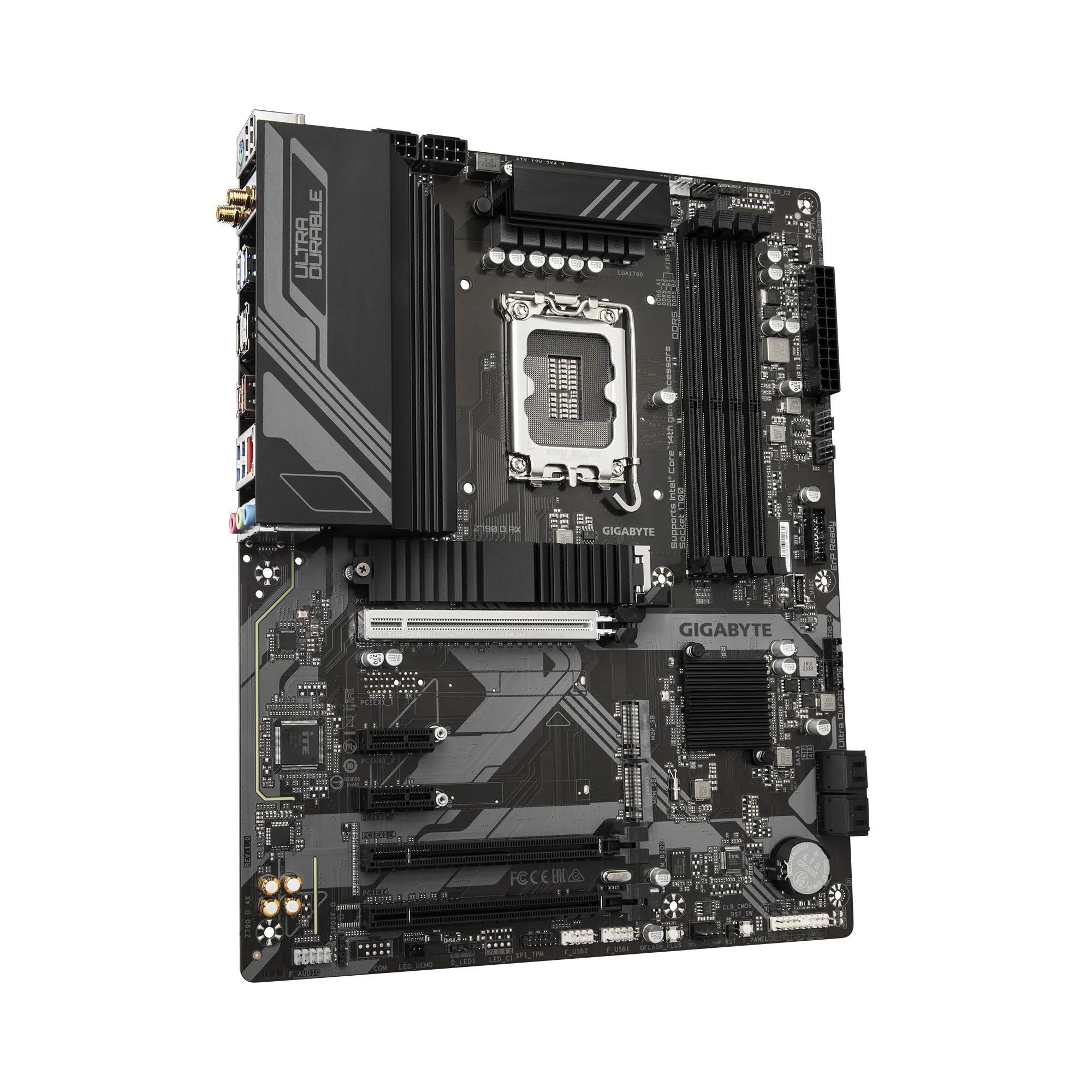 A large main feature product image of Gigabyte Z790 D AX LGA1700 ATX Desktop Motherboard