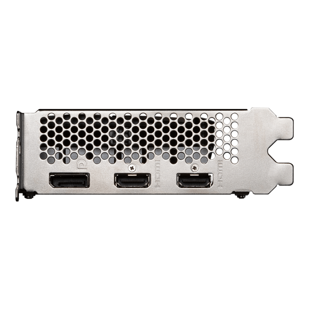 A large main feature product image of MSI GeForce RTX 3050 Ventus 2X E OC 6GB GDDR6